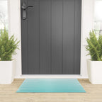 Modern teal watercolor gradient ombre brushstrokes pattern Welcome Mat Gallery Image 3