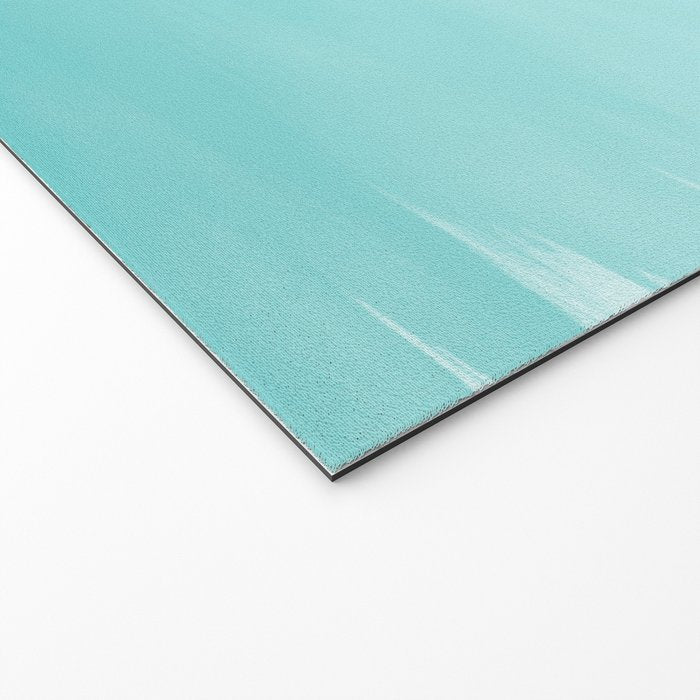 Modern teal watercolor gradient ombre brushstrokes pattern Welcome Mat Gallery Image 2