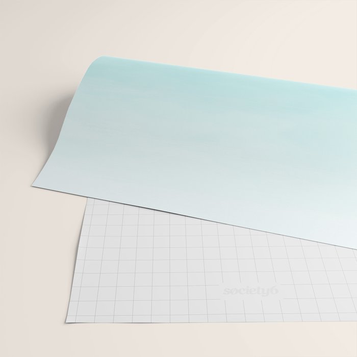 Modern teal watercolor gradient ombre brushstrokes pattern Wrapping Paper Gallery Image 2