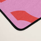 Preppy Pink and Red Mid Century Modern Loop Pattern Desk Mat Gallery Image 4