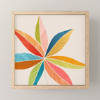 Multicolorful Leaf Design Mini Art Print Gallery Image 1
