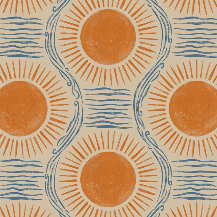 Boho Sun and Sea Vintage Ogee Coffee Mug Gallery Image 2