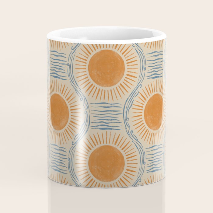 Boho Sun and Sea Vintage Ogee Coffee Mug Gallery Image 4
