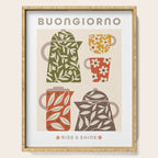Buongiorno Retro Floral Coffee Serving Tray Gallery Image 1