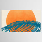 Palms and Sun - Retro Tropical Sunset Tablecloth Gallery Image 2