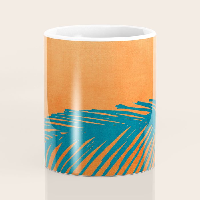 Palms and Sun - Retro Tropical Sunset Coffee Mug Gallery Image 4