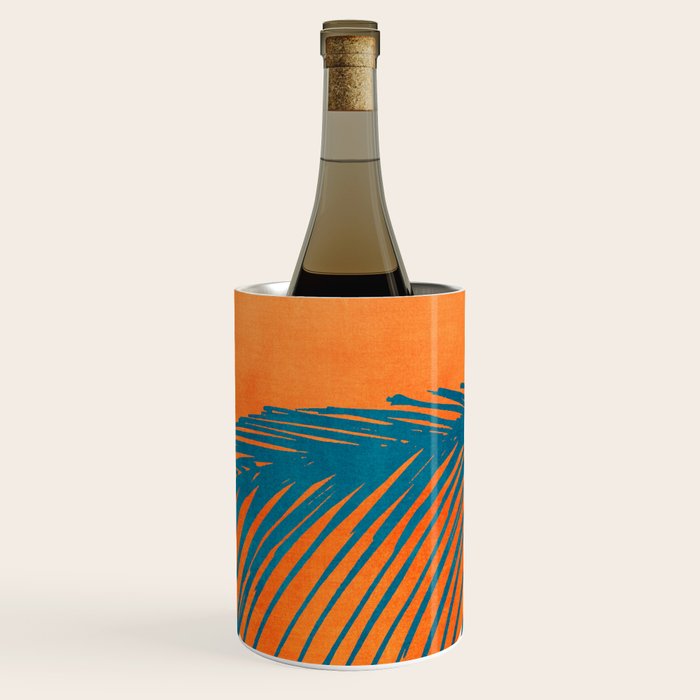 Palms and Sun - Retro Tropical Sunset Wine Chiller Gallery Image 1