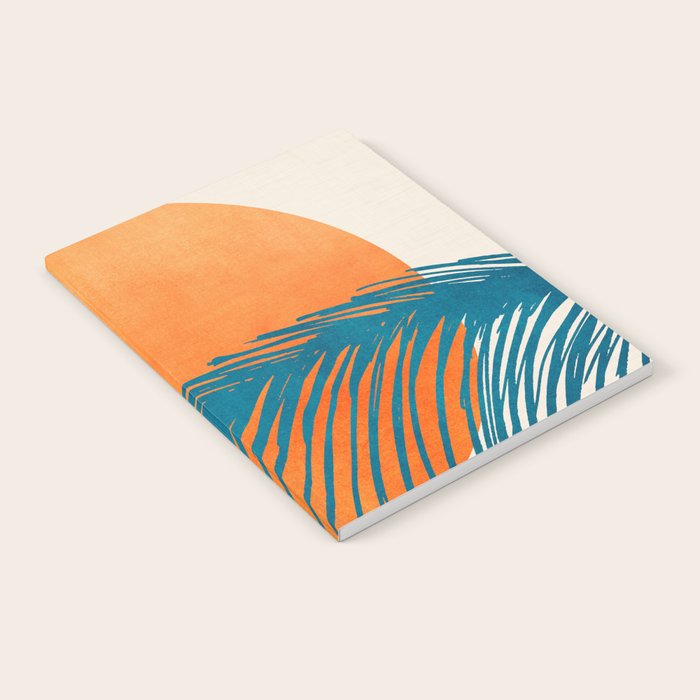 Palms and Sun - Retro Tropical Sunset Notebook Gallery Image 2