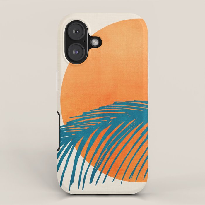 Palms and Sun - Retro Tropical Sunset iPhone Case Gallery Image 1