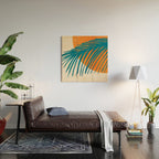 Palms and Sun - Retro Tropical Sunset Wood Wall Art Gallery Image 2