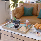 Palms and Sun - Retro Tropical Sunset Serving Tray Gallery Image 2