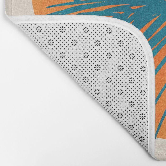 Palms and Sun - Retro Tropical Sunset Bath Mat Gallery Image 2