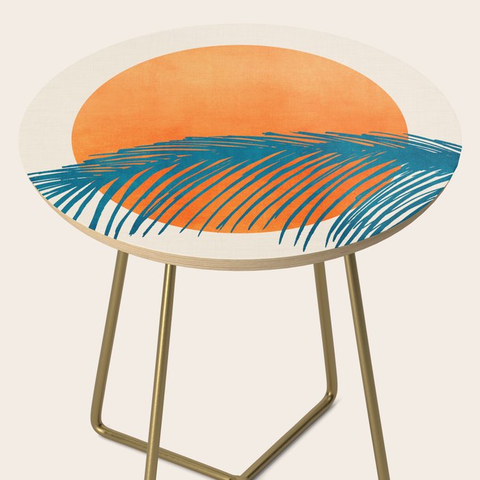 Palms and Sun - Retro Tropical Sunset Side Table Gallery Image 2