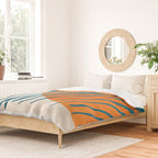 Palms and Sun - Retro Tropical Sunset Duvet Cover Gallery Image 2