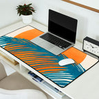Palms and Sun - Retro Tropical Sunset Desk Mat Gallery Image 2