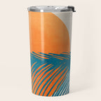 Palms and Sun - Retro Tropical Sunset Travel Mug Gallery Image 2