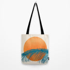 Palms and Sun - Retro Tropical Sunset Tote Bag Gallery Image 2