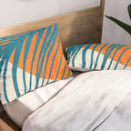 Palms and Sun - Retro Tropical Sunset Pillow Sham Gallery Image 2