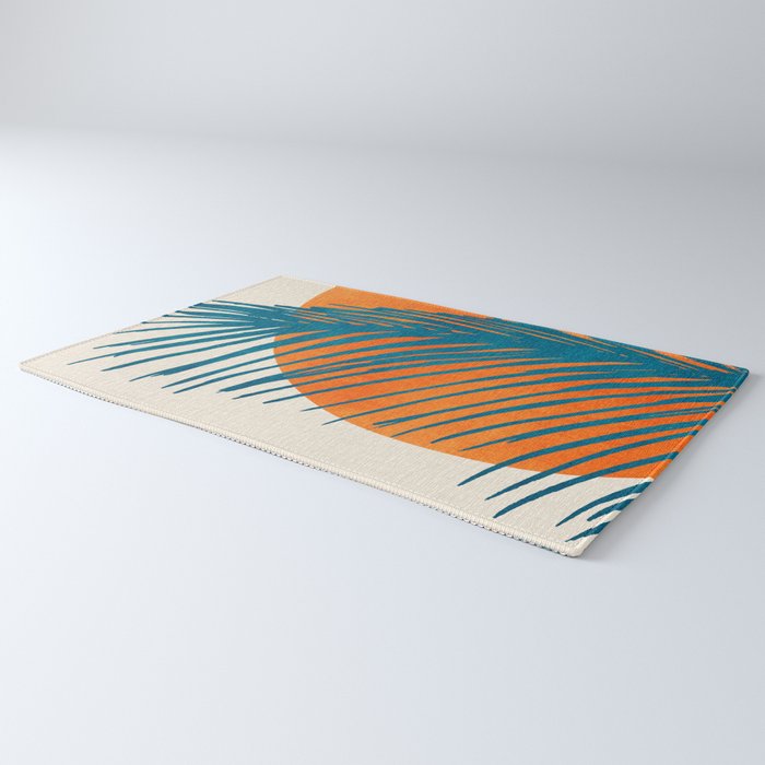 Palms and Sun - Retro Tropical Sunset Rug Gallery Image 3