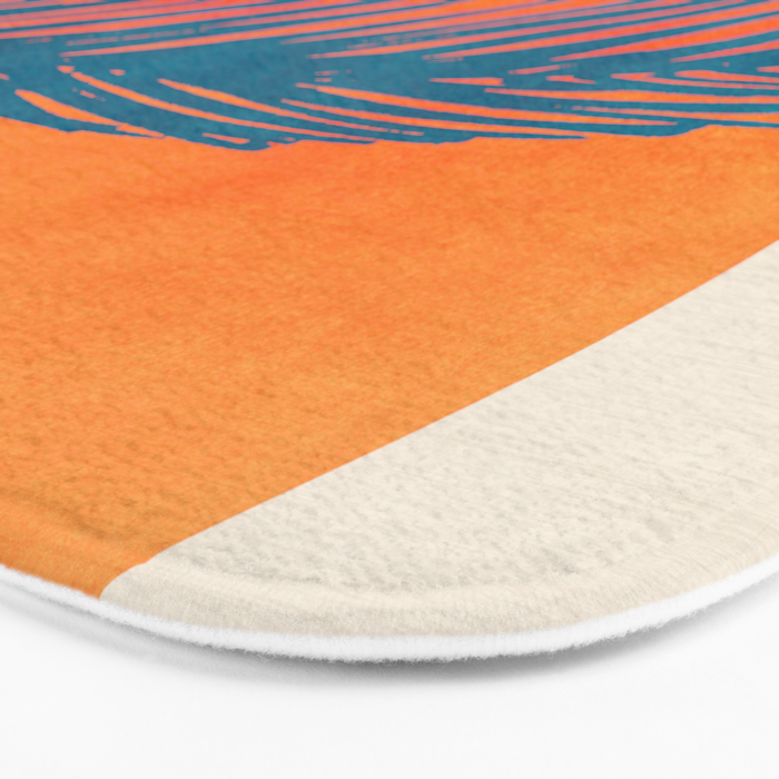 Palms and Sun - Retro Tropical Sunset Bath Mat Gallery Image 3