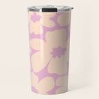 Daisies - Cream and pink Travel Mug Gallery Image 1