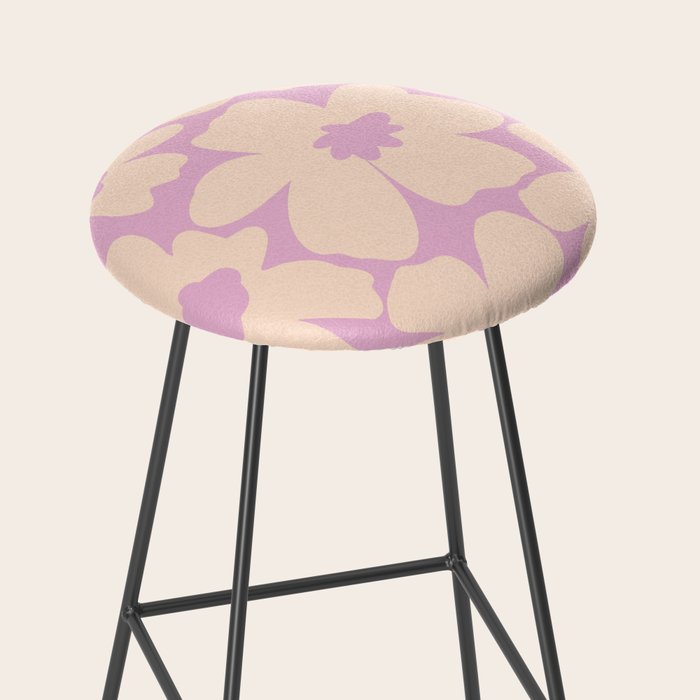 Daisies - Cream and pink Stool Gallery Image 2