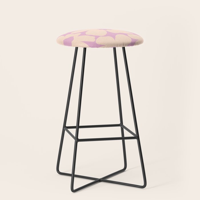 Daisies - Cream and pink Stool Gallery Image 1