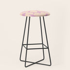 Daisies - Cream and pink Stool Gallery Image 1