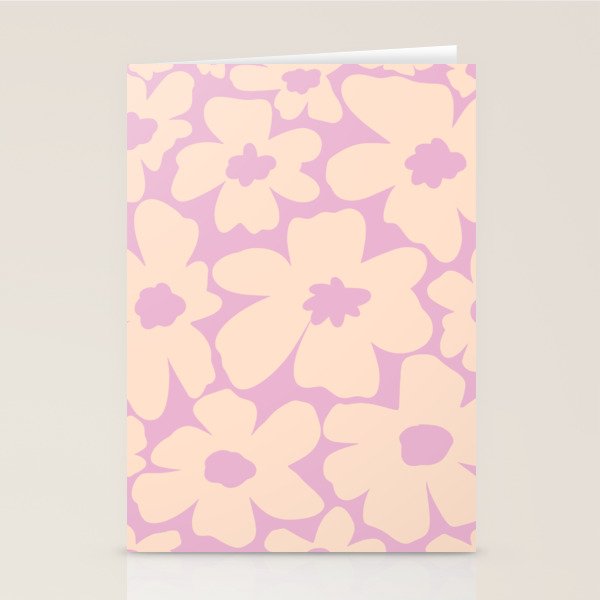 Daisies - Cream and pink Stationery Card Gallery Image 2
