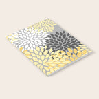Floral Blooms, Gray, Charcoal, Yellow Notebook Gallery Image 2