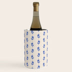 Simple Blue - Floral pattern Wine Chiller Gallery Image 2