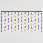 Simple Blue - Floral pattern Desk Mat Gallery Image 3