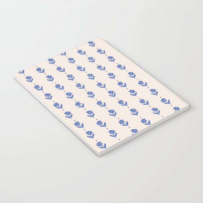 Simple Blue - Floral pattern Notebook Gallery Image 3