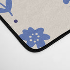 Simple Blue - Floral pattern Desk Mat Gallery Image 4
