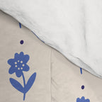 Simple Blue - Floral pattern Comforter Gallery Image 4