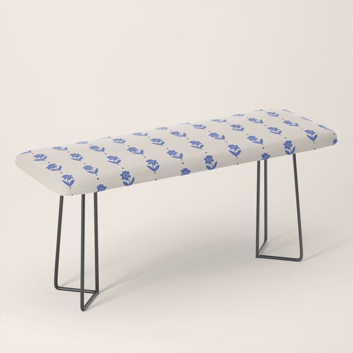 Simple Blue - Floral pattern Bench Gallery Image 1