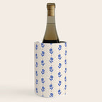 Simple Blue - Floral pattern Wine Chiller Gallery Image 1