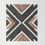 Urban Tribal Pattern No.1 - Concrete and Wood Throw Blanket Gallery Image 2