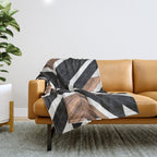 Urban Tribal Pattern No.1 - Concrete and Wood Throw Blanket Gallery Image 1