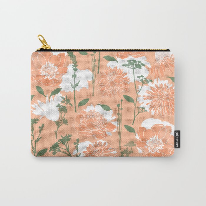 Modern floral blooms PGM7 Carry All Pouch Gallery Image 1