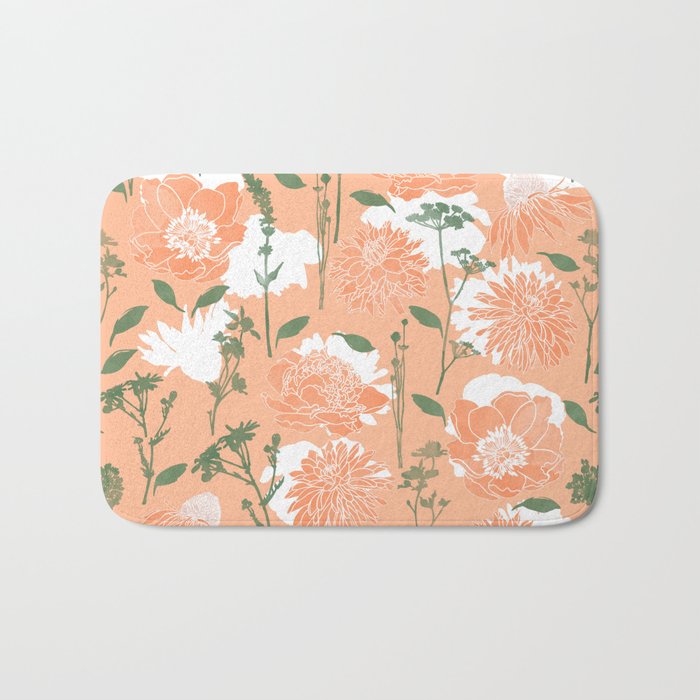 Modern floral blooms PGM7 Bath Mat Gallery Image 1