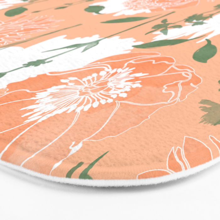 Modern floral blooms PGM7 Bath Mat Gallery Image 3