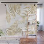 Gold palm leaves Wall Mural Gallery Image 1