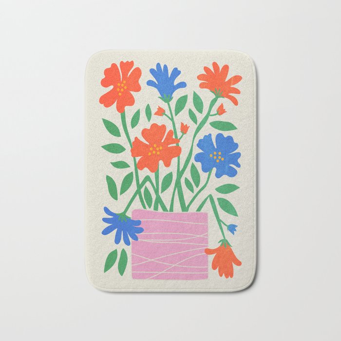 Flower Market 01: London Bath Mat Gallery Image 1