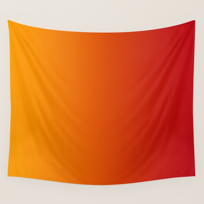 Red Orange Gradient Wall Tapestry Gallery Image 1