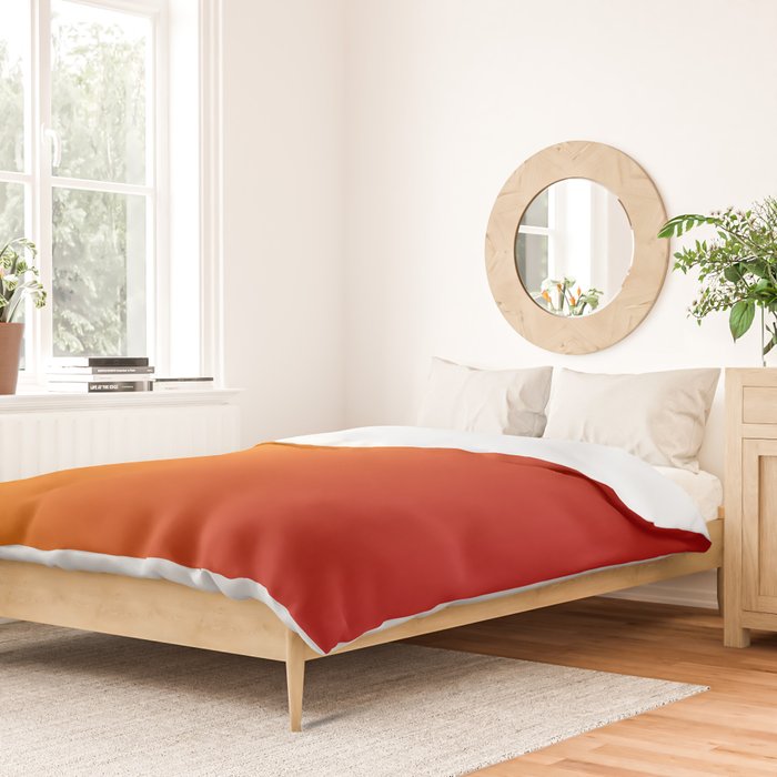 Red Orange Gradient Duvet Cover Gallery Image 2