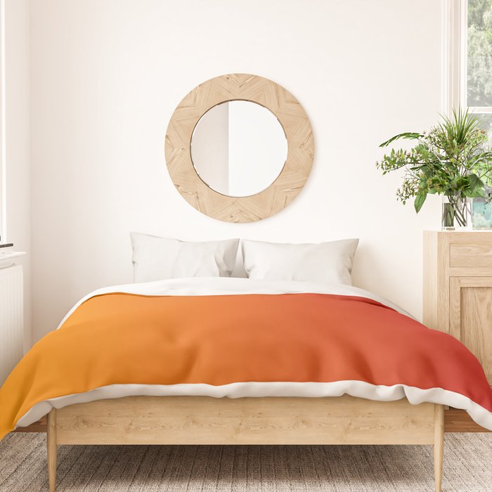 Red Orange Gradient Duvet Cover Gallery Image 3