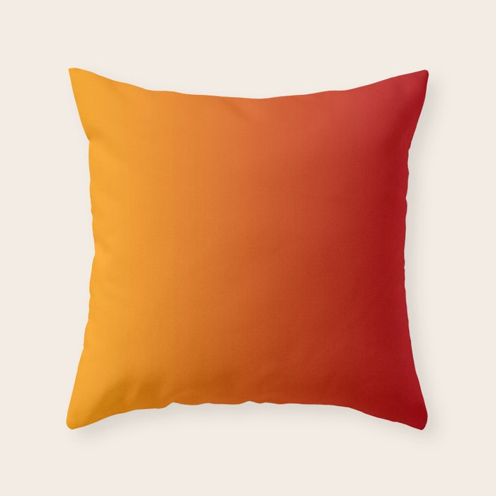 Red Orange Gradient Throw Pillow Gallery Image 6