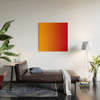 Red Orange Gradient Wood Wall Art Gallery Image 2
