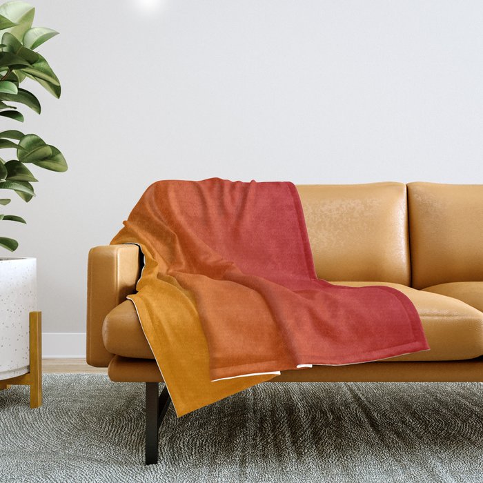 Red Orange Gradient Throw Blanket Gallery Image 1